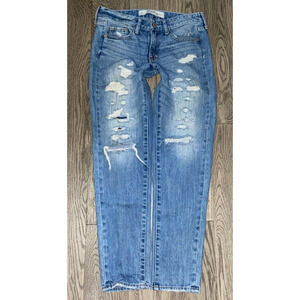 Abercrombie & Fitch Destroyed & Mended 100% Cotton Skinny Jeans Size 0